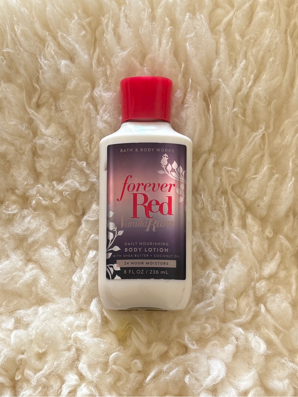 New BBW Forever Red Vanilla Rum Daily Moisturizing Shea Body Lotion